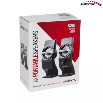 Audiocore AC805 Stereo garsiakalbiai 2.0 kompiuteriui 6W juodi