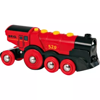 BRIO 33592 baterijomis varomas traukinukas juodas/raudonas