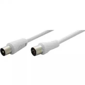 Wentronic Goobay anteninis laidas, baltas, 15 m – IEC/Coax kištukas ir IEC/Coax lizdas (11515)