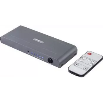 SpeaKa Professional SP-HSW-250 5 prievadų HDMI jungiklis, Ultra HD 3840 x 2160 pikselių (SP-9097444)