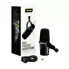 Shure MV7+-K - Paskaitų ir vokalų mikrofonas su XLR/USB-C jungtimi, juodas