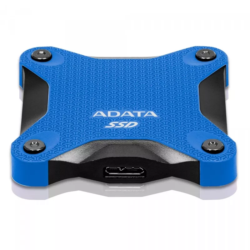 Išorinis SSD ADATA SD620 512 GB, USB 3.2 Gen 2 Micro-USB B, mėlynas, silikoninis korpusas, atsparus smūgiams