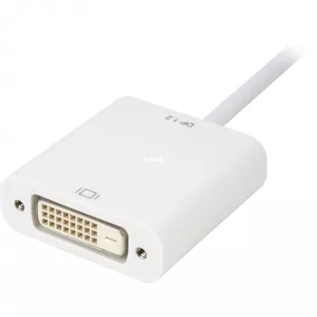 Adapterio laidas DisplayPort į DVI Sharkoon 0,15 m baltas — DisplayPort 1.2 į DVI