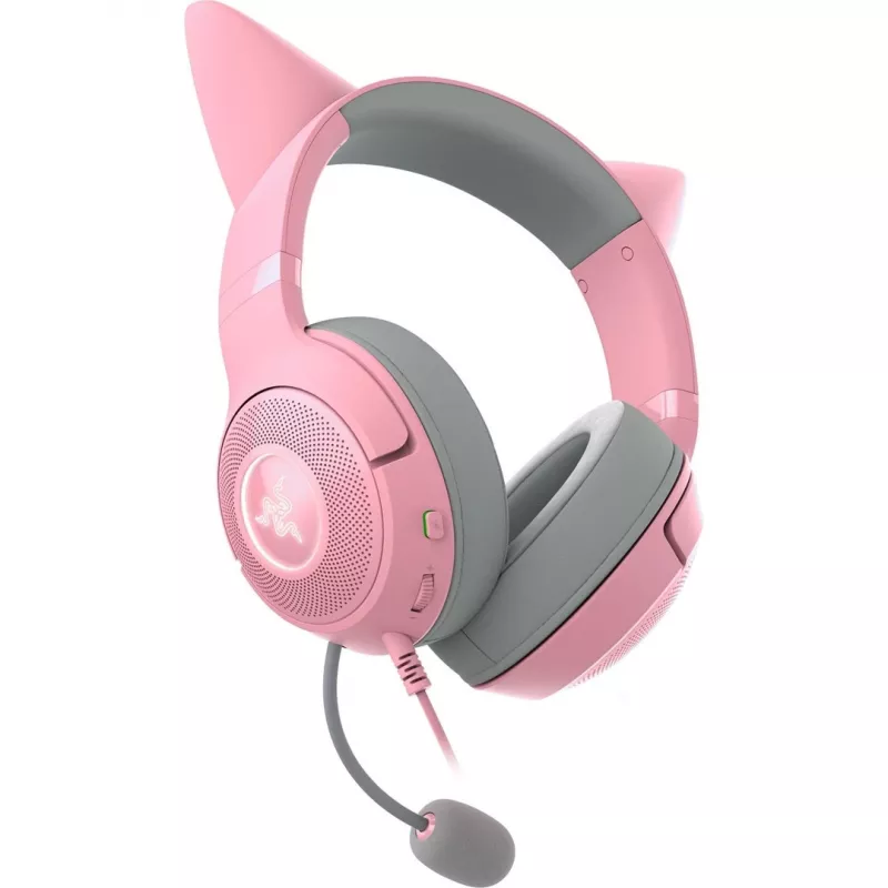 Laidinės ausinės ant galvos Razer RZ04-04730200-R3M1 — uždengiančios ausis, 1,3 m laidas, 353 g, rožinė