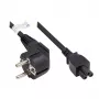Netzkabel Schutzkontakt-Stecker Typ E+F (CEE 7/7, gewinkelt) an C5 (gerade) für Notebook, schwarz, 0,75 mm², 5 m, Good Connections® (P0105-S050)
