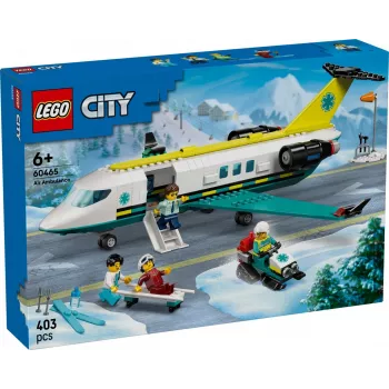 LEGO City Gelbėjimo lėktuvas 60465 – mažas gelbėjimo orlaivio statybos rinkinys, 403 detalės, 4 minifigūrėlės, nuo 6 metų