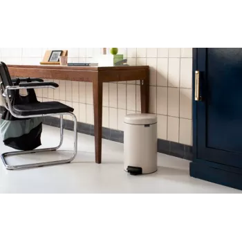 Brabantia NewIcon šiukšliadėžė 12 l, apvali, smėlio spalvos, 25,1 cm (149924)