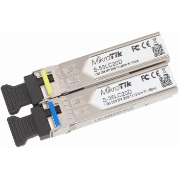 MikroTik S-3553LC20D SFP optinis modulis (pora, 1.25G, vienmodis, 20 km)