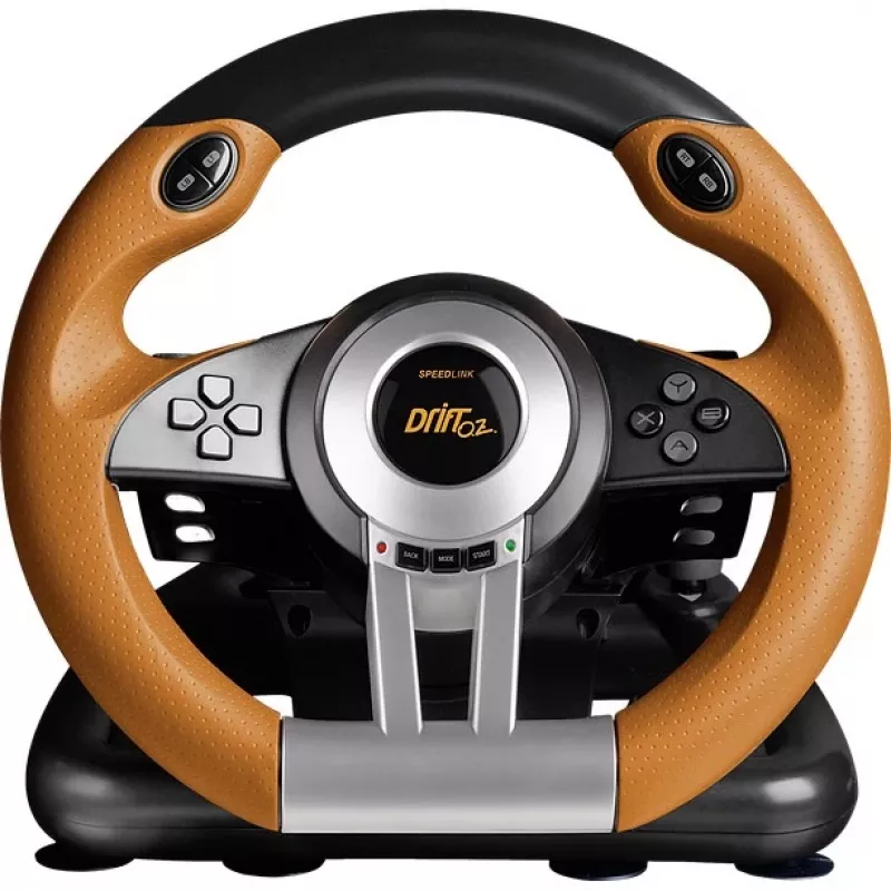 Vairas su pedalais Speedlink DRIFT O.Z. Juoda Pilka Oranžinė