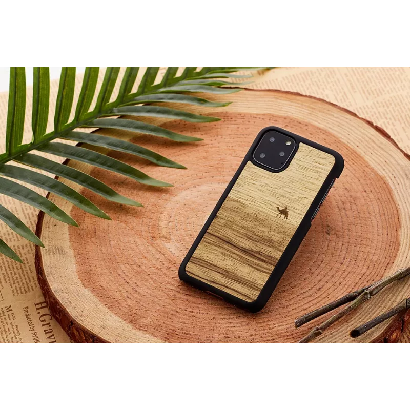 Dėklas iš natūralios medienos iPhone 11 Pro Max – terra black