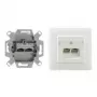 RJ-45 kištukinis lizdas Rutenbeck 136112070 baltas