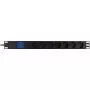 PowerWalker 10133010 PDU 1U juodas – galios skirstytuvas su C20 jungtimi ir 2 m laidu