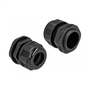 Kabelio įvadas DeLOCK 60387 Juodas Plastikas 2 vnt