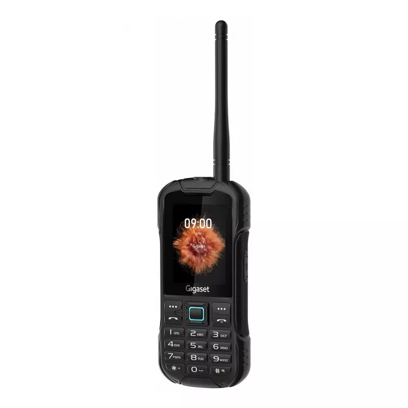 GIGASET GLX 8 ACTIVE juoda 6,1 cm 2,4 colio ekranas, Push-to-talk funkcija, 2500 mAh baterija, IP68, 2 MP kamera, Dual-SIM, Bluetooth