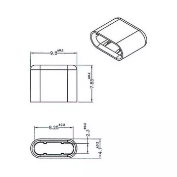 Apsauginis kištukas USB Type-C DeLOCK 64008 juodas 10 vnt.