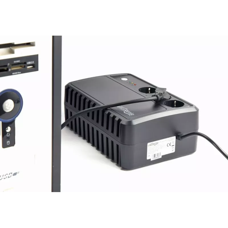 Nepertraukiamo maitinimo šaltinis Gembird EG-UPS-3SDT1000-01, linijinis-interaktyvus, 1 kVA / 600 W, 3 lizdai