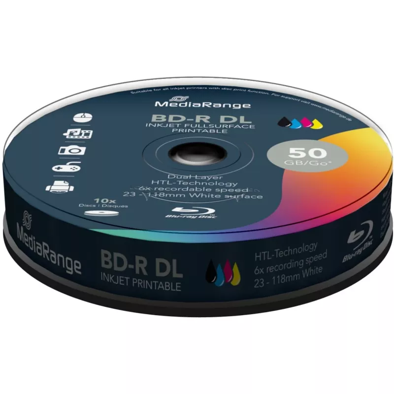 BD-R MediaRange MR509 50 GB 10 vnt. dviejų sluoksnių įrašomi diskai