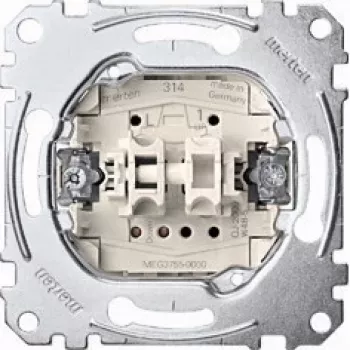 Mygtukinis jungiklis Merten MEG3755-0000, 1P, metalinis, 250 V AC, 10 A