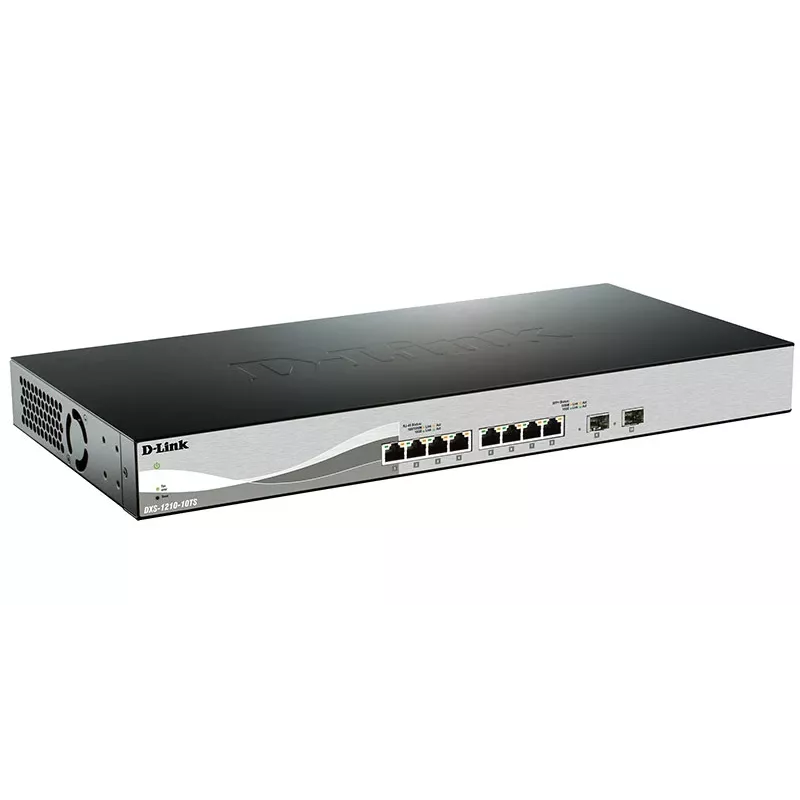 D-Link DXS-1210-10TS Valdomas L2/L3 10G Ethernet (100/1000/10000) 1U Juodas, Sidabrinis