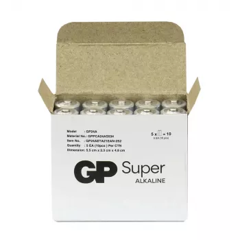 Šarminės AAA baterijos GP Battery SUPER 1,5V – pakuotė po 10 vnt.