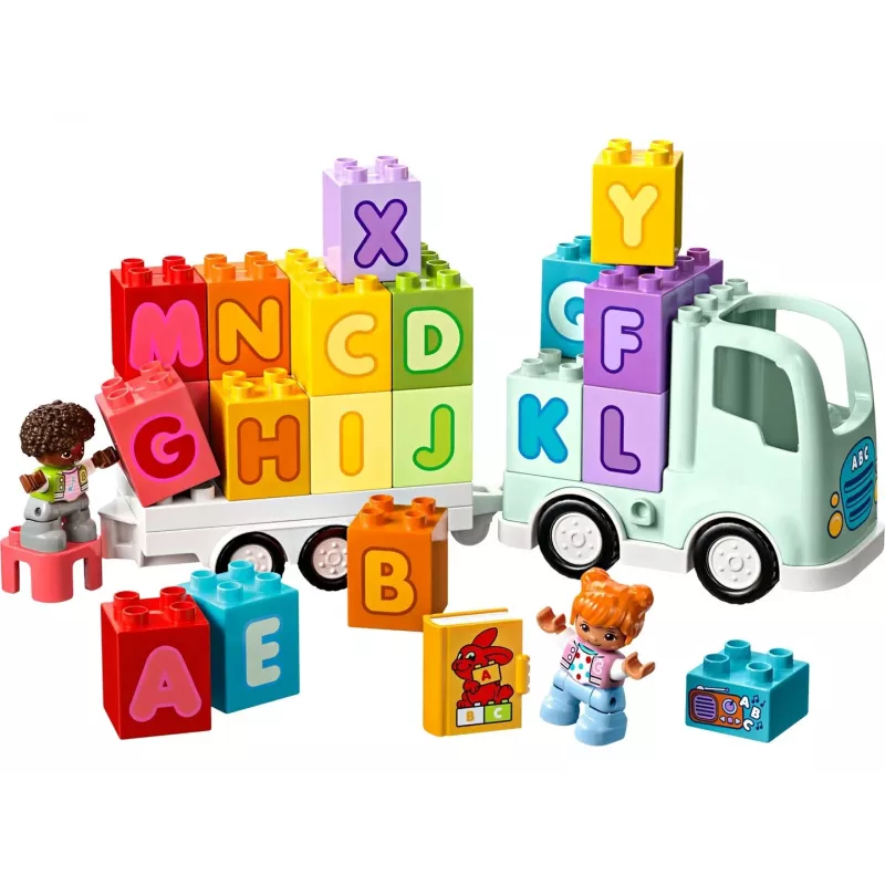 Konstruktorius LEGO DUPLO 10421 ABC Sunkvežimis, 36 dalių, 2 minifigūrėlės, nuo 2 metų, 110×140×70 mm