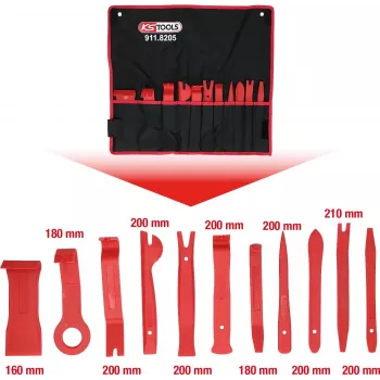 Plastikinių pleištų rinkinys ks tools MASTER 11 dalių 911.8205