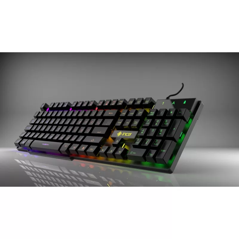 Incase Gaming Keyboard IKG-446 Regenbogen, RGB, vokiškas išdėstymas, mažmeninė prekyba