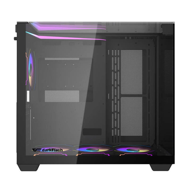 Korpusas Darkflash TH285 (juodas) + 4 ventiliatoriai