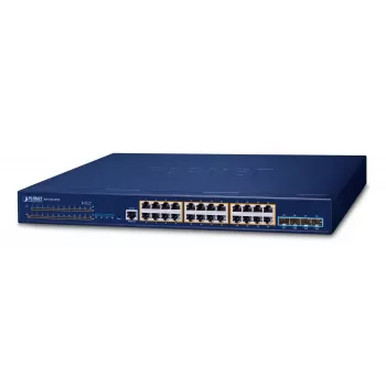Valdomas jungiklis PLANET SGS-6310-24P4X Layer 3 24 prievadų 10/100/1000T Gigabit Ethernet 1U