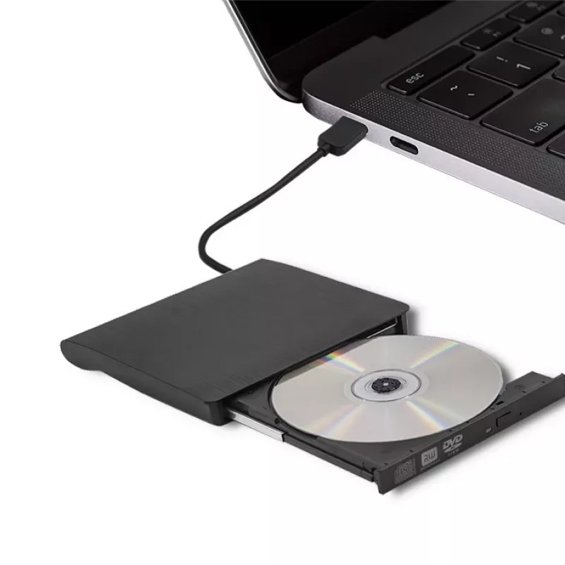 Išorinis DVD‑RW įrenginys QOLTEC 51857 – USB 3.0, SATA sąsaja, DVD±R 8x, DVD±RW 4x, DVD‑RAM 5x, CD 24x, juodas