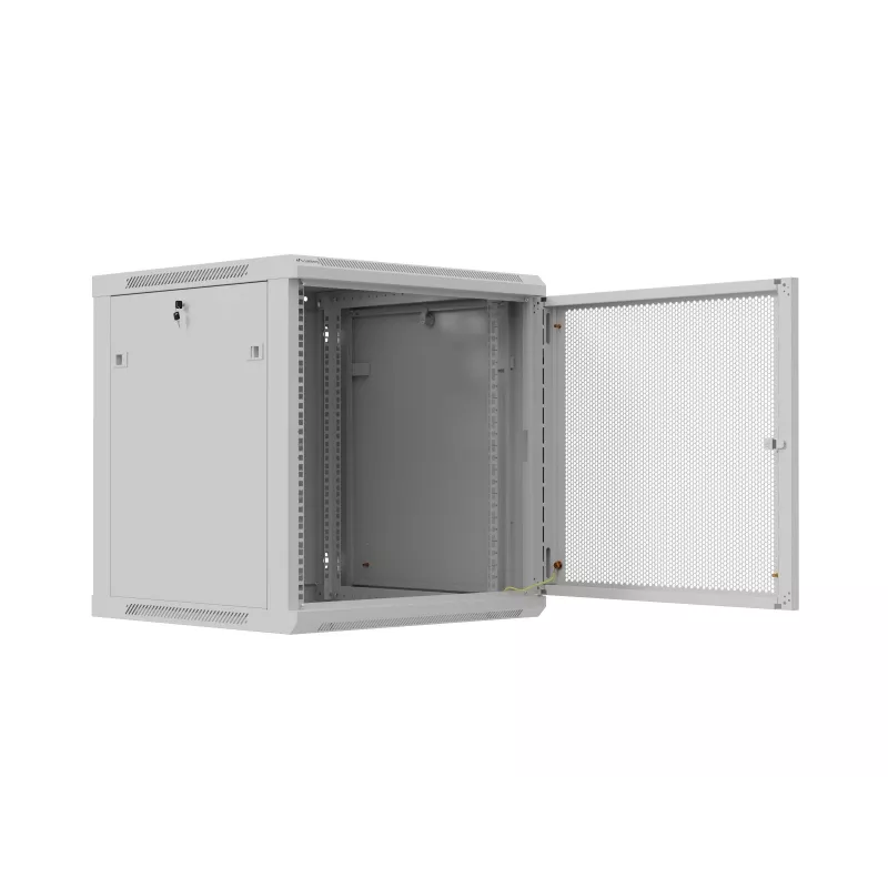 Sieninis 19 inch stelažas 12U 600x600 pilkas