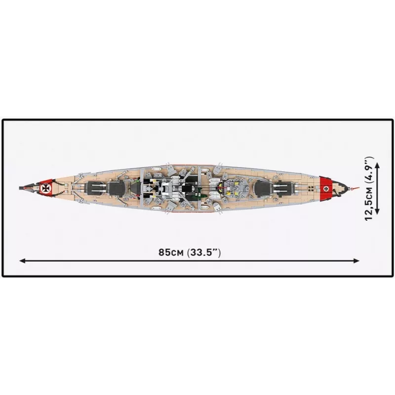 Konstruktorius Cobi Mūšio laivas Bismarck modelis su 3204 detalėmis - Cobi CO BI-4860