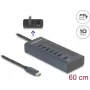 DeLOCK USB 3.2 Gen 1 Type-C 7 prievadų mazgas 10 Gbit/s mėlynas 64288