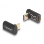 DeLOCK adapter USB 40 Gbps USB Type-C PD 3.0 100 W kištukas į lizdą kampuotas 8K 60 Hz
