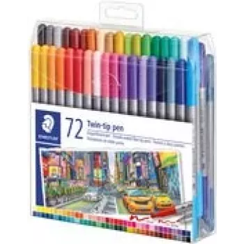 Flomasteriai Staedtler 3200 Fine/Extra Bold Įvairiaspalviai 72 vnt.