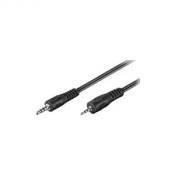 Wentronic Goobay jungiamasis laidas jack-jack, juodas, 2 m – 3,5 mm kištukas (3 kontaktai, stereo) > 2,5 mm kištukas (3 kontaktai, stereo) (50459)