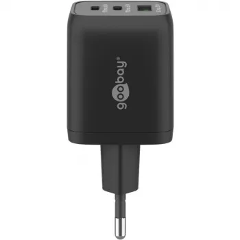 Goobay 64753 Įkroviklis mobiliesiems įrenginiams, ausinėms, išmaniesiems telefonams, planšetėms – juodas, greitasis krovimas, AC, vidaus naudojimui (64753)