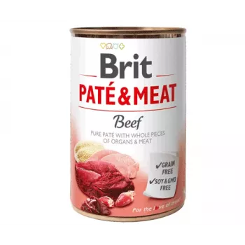 Brit Paté & Meat with Beef šlapias pašaras šunims 400 g