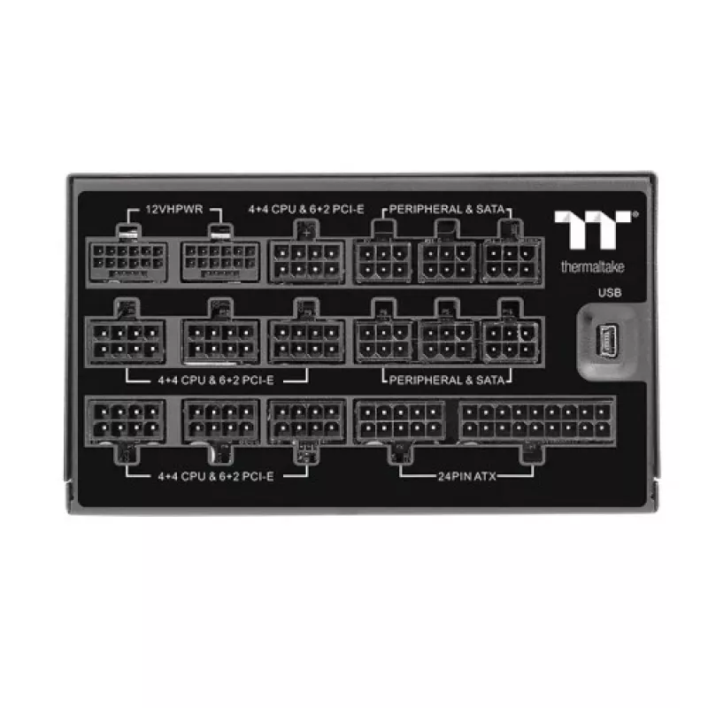 Thermaltake PS-TPI-1650F3FDTE-1 maitinimo blokas 1650W, 80 PLUS Titanium, modulinis, iRGB