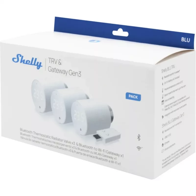 Shelly BLU TRV termostatinis radiatoriaus vožtuvas baltas su sukamuoju valdikliu -20–60 °C