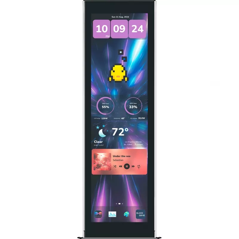 Hyte Y70 jutiklinio ekrano atnaujinimo rinkinys Pitch Black (36,8 cm / 14,5 colio, juodas)
