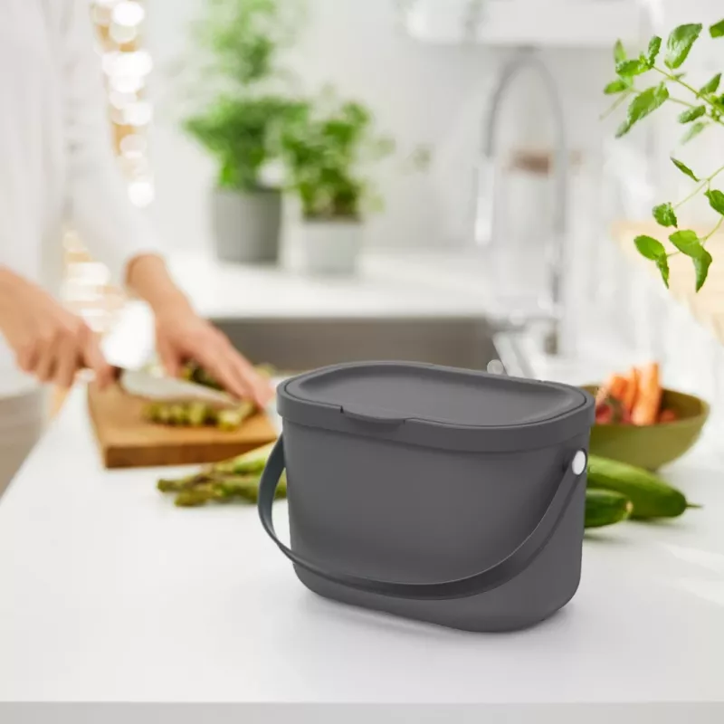 ROTHO Albula Anthracite - šiukšlių rūšiavimo indas - 3,2 l