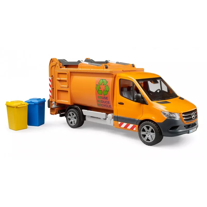 BRUDER modelis MB Sprinter komunalinis šiukšliavežis BR-02682, mastelio žaislinė kopija