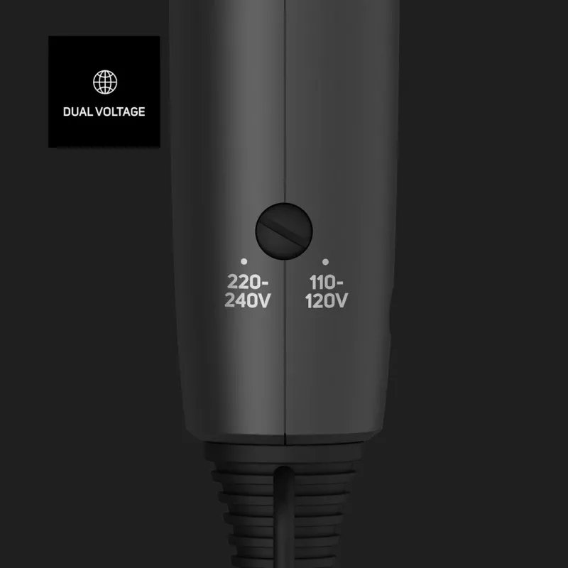 Plaukų džiovintuvas Taurus Studio Glow 1500 – 1400 W, 3 šilumos lygiai, 2 greičiai, sulankstomas, su pakabinimo kilpa, juodas