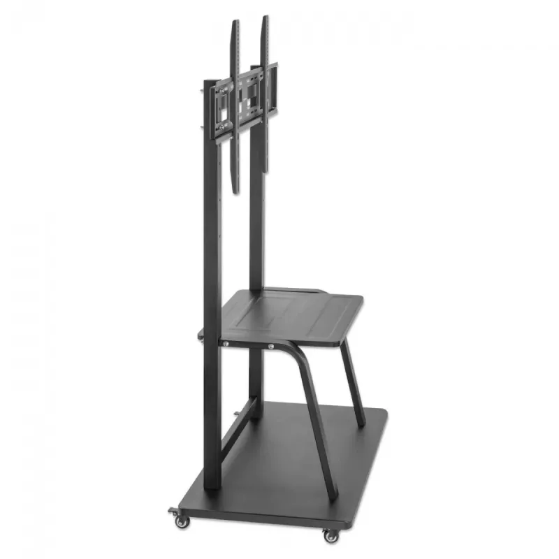 Stovimas vežimėlis MANHATTAN 1-ekranui 37–100 col. Juodas VESA 200x200–800x600 Maks. 150 kg