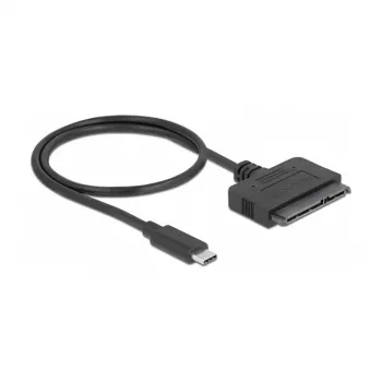 DeLOCK 63803 lyties keitiklis USB C 22 kontaktų SATA juodas 0,5 m
