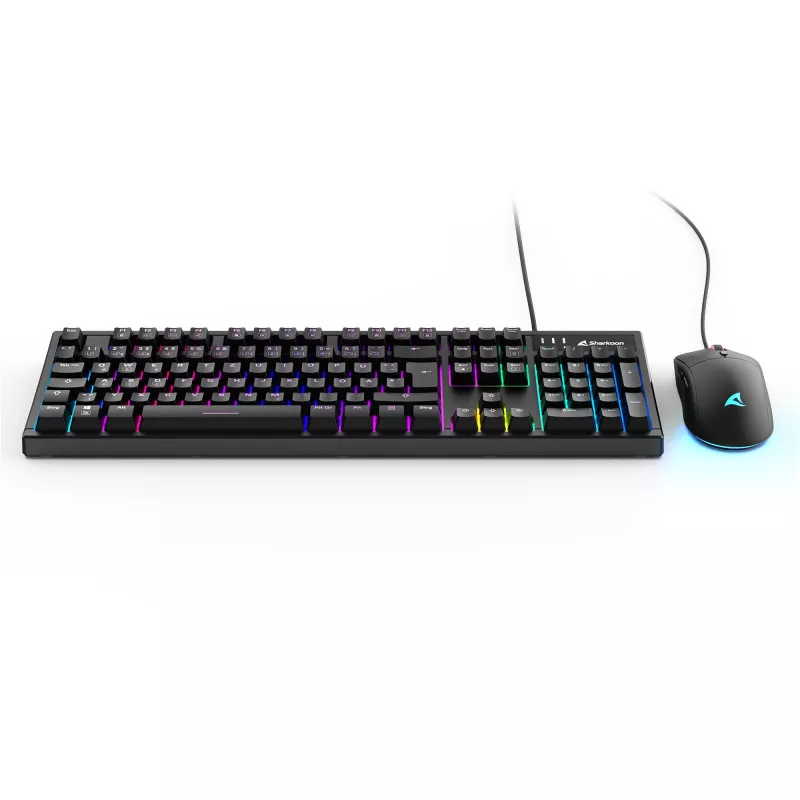 Žaidimų klaviatūros ir pelės rinkinys Sharkoon SKILLER SGB15 Combo DE (vokiškas išdėstymas)