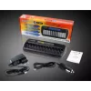 Įkroviklis baterijoms everActive NC-1200 – universalus 12 baterijų įkroviklis AA/AAA, 12 V įvestis, juodos spalvos