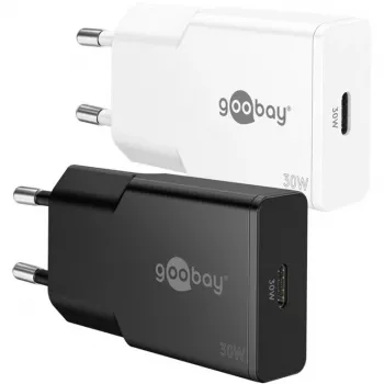 USB-C PD GaN greitasis įkroviklis plonas (30 W) (Baltas)