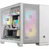 Corsair 2500D AIRFLOW Micro ATX dviejų kamerų korpusas – Baltas CC-9011264-WW